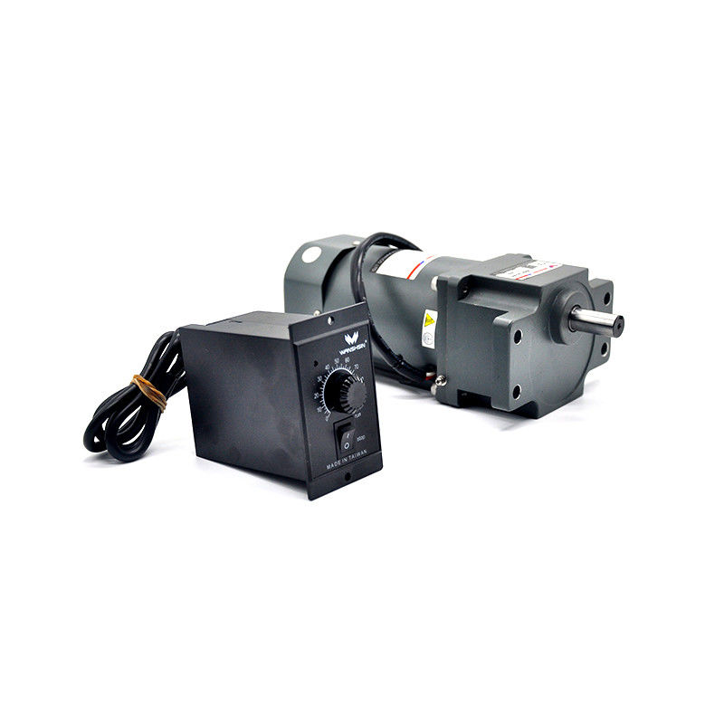 มอเตอร์เกียร์ไมโครมอเตอร์ AC 60W เฟสเดียวพร้อมตัวควบคุมความเร็วและกระปุกเกียร์มุมขวา