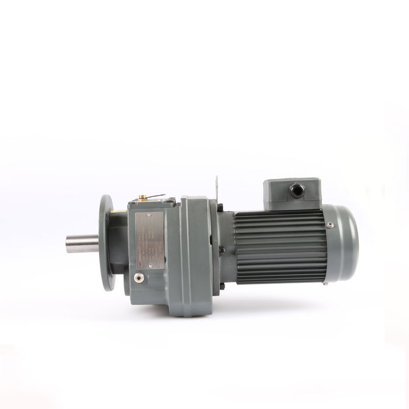 อัตราส่วน 1: 3 มอเตอร์เกียร์แบบ Helical Gear มอเตอร์เกียร์แบบเพลากลวงติดตั้งหน้าแปลน